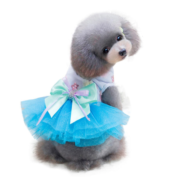 Adorable Dog Dress Clothes Puppy Grid Skirt Apparel for Small Medium Pets