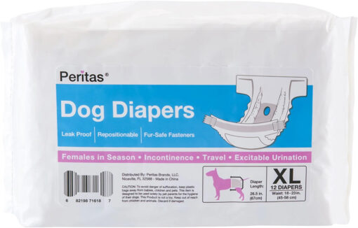 Peritas Disposable Dog Diapers for Female Dogs in Heat | Puppies Gear Pet Accessories, Clothes, Harness Online