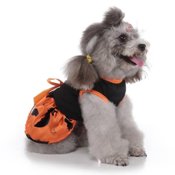 Halloween Princess Dress Orange Costume for Dog